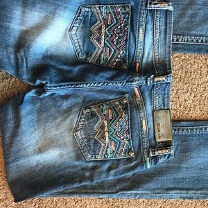Multi-Color Embroidery Women’s Jeans